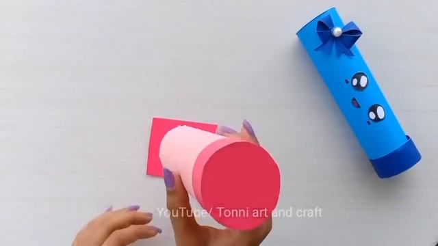 How to make paper pencil box / DIY origami pencil box / paper pencil box /origami / school project смотреть онлайн