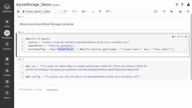 Apache Spark & Databricks Tutorial : Read Data From Azure Blob Storage | Shared Access Signature смотреть онлайн