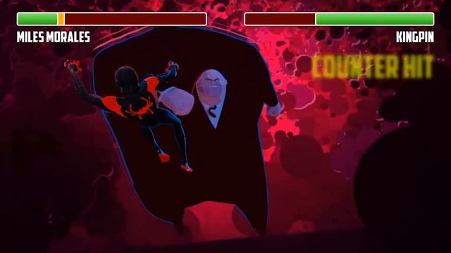 Miles Vs. Kingpin WITH HEALTHBARS | Final Battle | HD | Spider-man: Into The Spiderverse