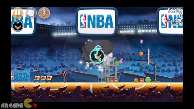 Angry Birds Seasons: NBA HAM Dunk 1-1 Walkthrough 3 Star смотреть онлайн