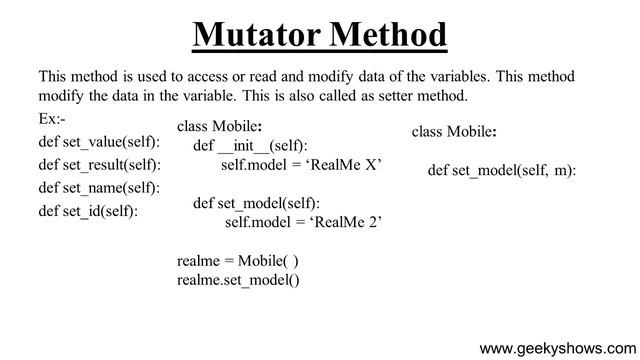 Accessor or Getter Method and Mutator or Setter Method in Python (Hindi) смотреть онлайн