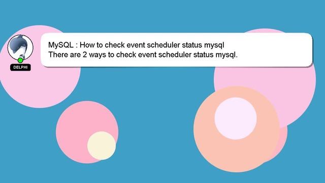 MySQL : How to check event scheduler status mysql смотреть онлайн