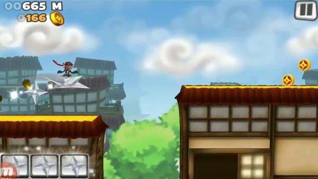Ninja run rooftop game for kids YouTube android iOS gameplay смотреть онлайн