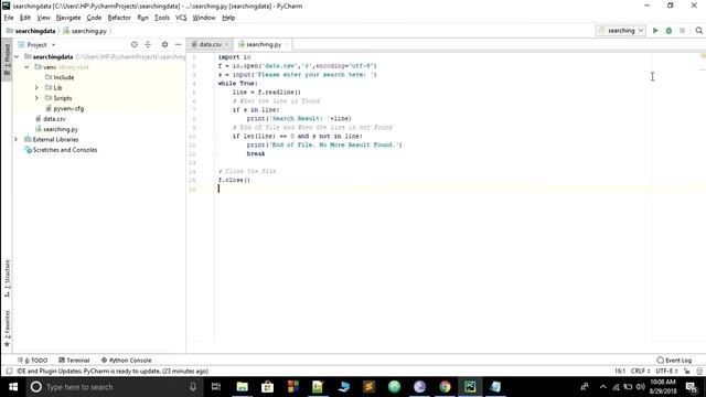 Searching data from csv files in python смотреть онлайн