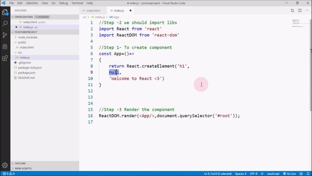 Creating HTML elements programmaticaly in React JS | Part 6 | React Step by Step in 2020 смотреть онлайн