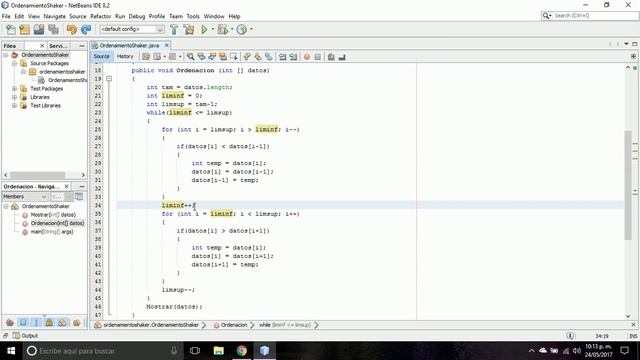 Método de ordenamiento shaker sort en Java смотреть онлайн