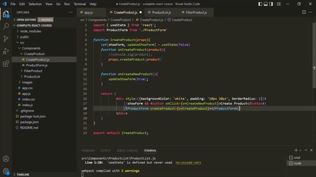 #36 Rendering Form Conditionally | React State & working with React events | A Complete React Cours смотреть онлайн