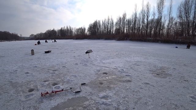 Рыбалка на КАРАСЯ зимой на МОРМЫШКУ и МОТЫЛЯ смотреть онлайн