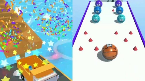 Marble Run 3D Vs Ball Merge 2048 Gameplay Android iOS