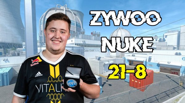 CS2 POV ZywOo (21-8) NUKE Рейтинг 1.94 FaceIt 22 августа 2024