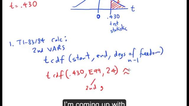 Finding P-value from Test Statistic (t-distribution) смотреть онлайн