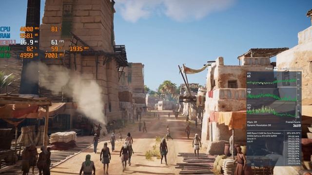 Assassin's Creed: Origins RTX 2070 Super Palit Game Rock Benchmark Ryzen 2600 1440p смотреть онлайн