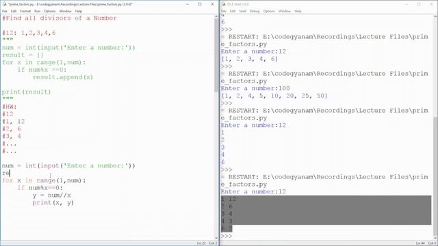 Find factors of a number in Python (Part 1) смотреть онлайн