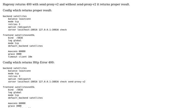 DevOps & SysAdmins: HAProxy returns bad Request with send-proxy-v2 смотреть онлайн