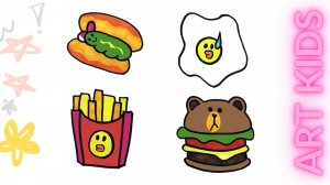 Как нарисовать еду  для уточки или собачки Шиба-Ину Лалафанфан