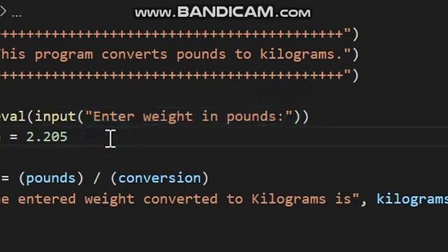 Python Beginners: Converting pounds to Kilograms смотреть онлайн