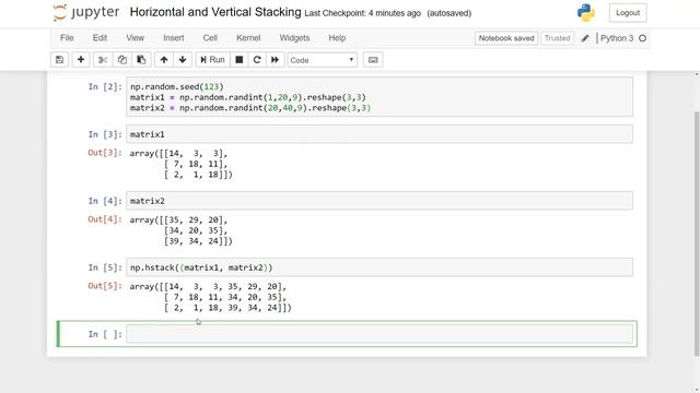 NumPy : Horizontal and Vertical Stacking(Hindi) смотреть онлайн