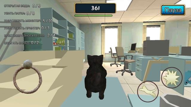 Симулятор Кота #2 Черный Маленький котенок в Cat Simulator Kitty Craft Pro с Кидом на пурумчата