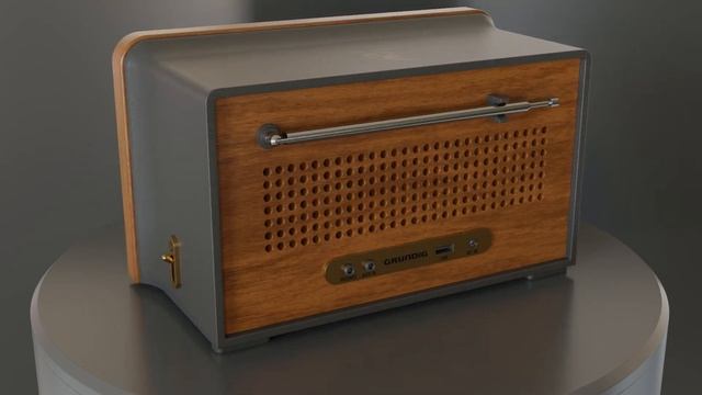 Grundig Heinzelmann Radio - Blender 3D model смотреть онлайн