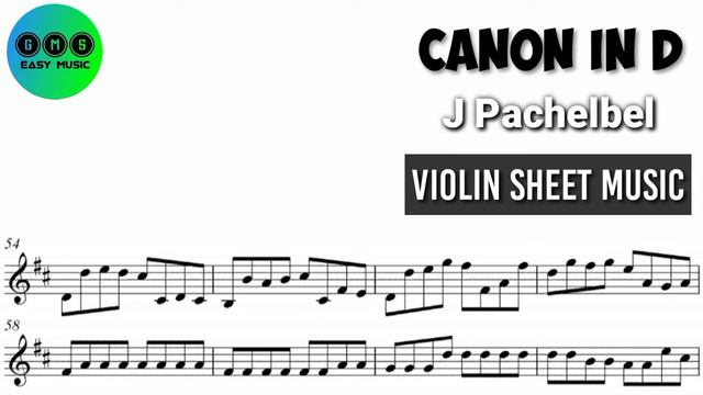 Free Sheet [Violin Part] Canon In D [Without Accompaniment]