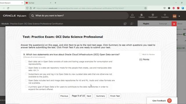 1Z0-1110-22: OCI Data Science Professional: Practice Exam смотреть онлайн