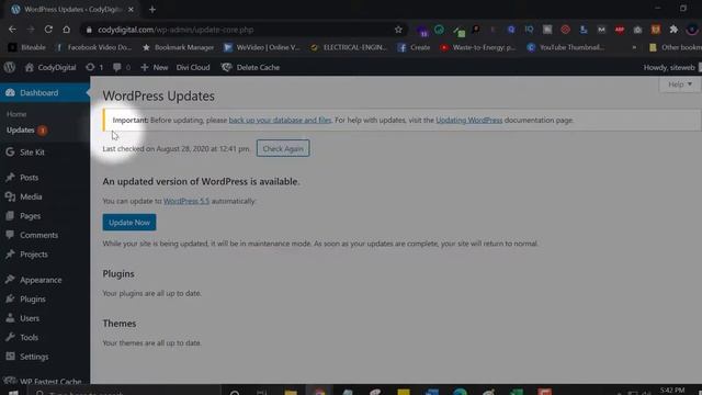 How to Update WordPress version 5.6 without Losing Any Content | WordPress 5.6 Update смотреть онлайн