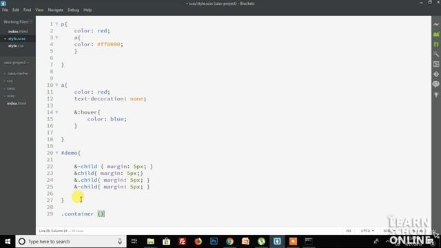 Learn SASS | SASS Nested | SASS Nested Properties | SASS Properties | SASS Tutorial For Beginners смотреть онлайн
