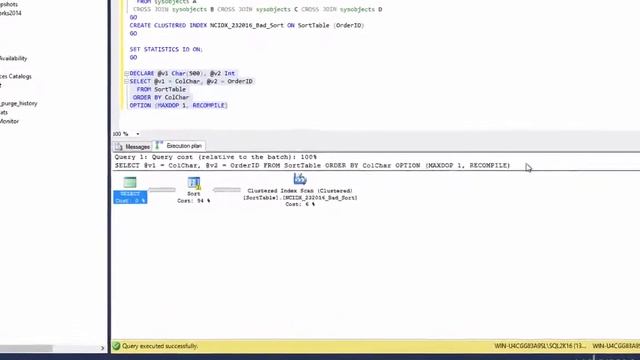 Mastering the Basics of SQL Server Query Optimization - The No Good Sort Operator смотреть онлайн