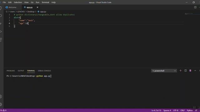 Python dictionaries example (Under 1 minute) смотреть онлайн