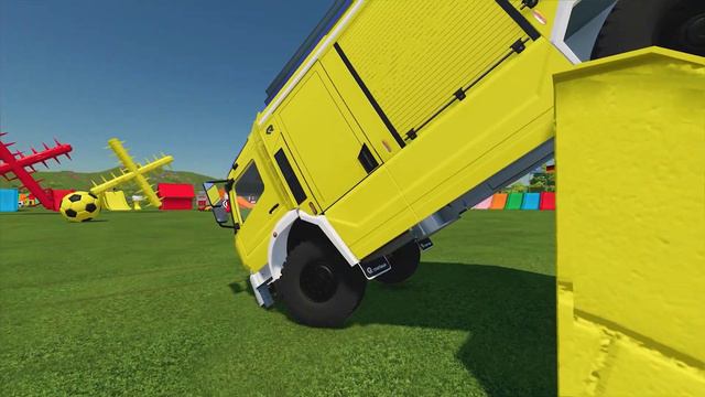 POLICE CARS OF COLORS ! TRANSPORTING POLICE CAR, FIRE TRUCK, POLICE TRACTOR WITH TRUCK ! FS 22 ! смотреть онлайн