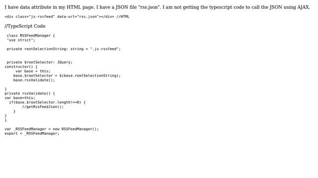 Wordpress: How to populate data from JSON using AJAX in TypeScript? смотреть онлайн