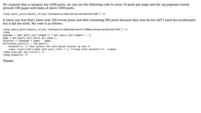 Wordpress: Limit the number of posts via wpquery смотреть онлайн