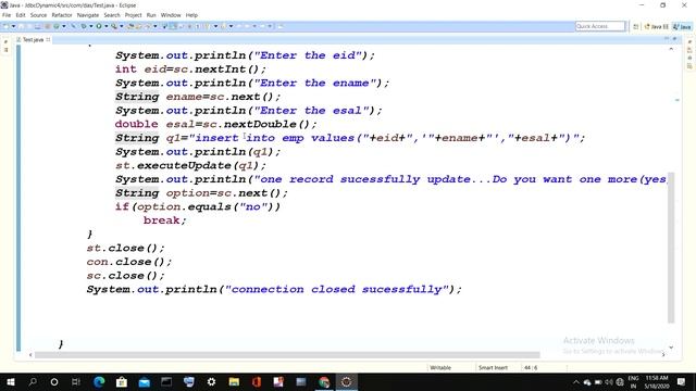 JDBC CONNECTIVITY DYNAMIC SMALL PROJECT || ADVANCE JAVA VIDEO 2 смотреть онлайн