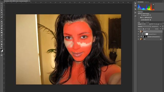 Портретная ретушь. Выравнивание тона кожи. смотреть онлайн