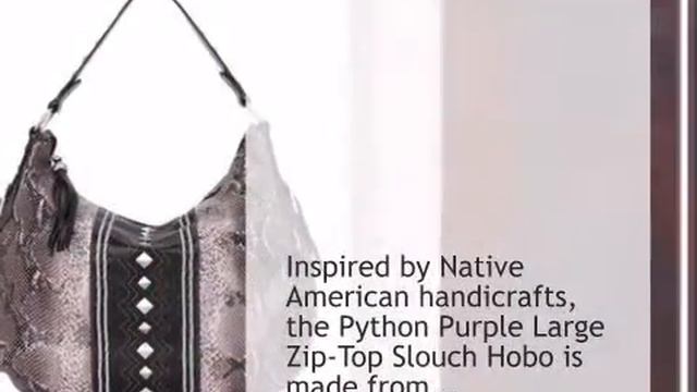Python Large Zip-Top Slouch Hobo - Purple - lonestarwesterndecor.com смотреть онлайн