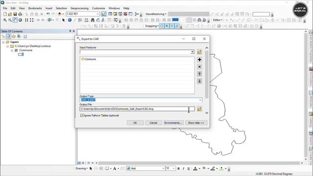 Convert a Shapefile file to an Autocad file DWG. l تحويل صيغة شيبفايل الى صيغة الاطوكاد смотреть онлайн