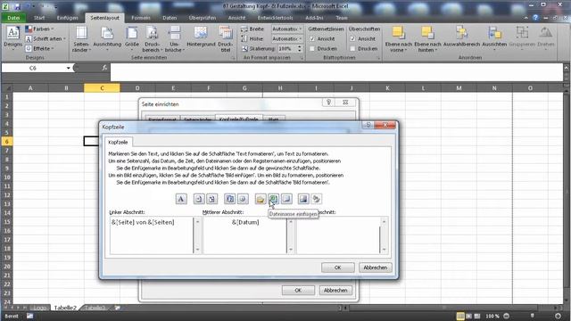 Excel 07 Gestaltung Kopf & Fußzeile смотреть онлайн