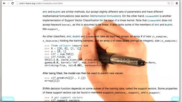 sklearn SVM Documentation - Intro to Machine Learning смотреть онлайн