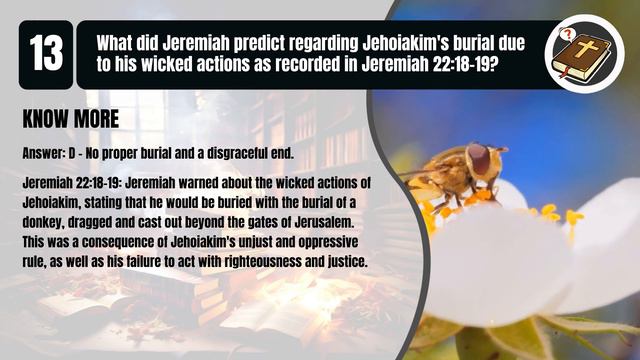 Life of King Jehoiakim | 25 Bible Questions To Test Your Bible Knowledge | The Bible Quiz смотреть онлайн