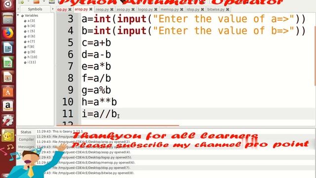 Python arithmetic operator-#2 смотреть онлайн