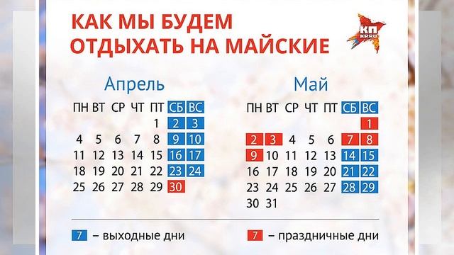 Как россияне будут отдыхать в майские праздники| TVRu смотреть онлайн