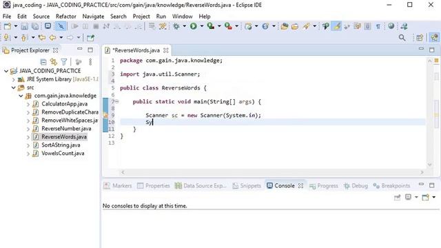 Reverse words in string in Java смотреть онлайн