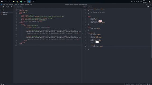 Texto responsive - CSS - SCSS - web смотреть онлайн