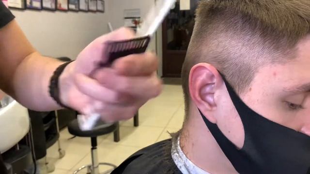 Стрижка с бритвой #fade