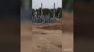 Монтаж Ж/Б Колонн 10 метров