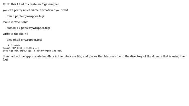 How do I get linux server to use local PHP.ini in a shared environment? (3 Solutions!!) смотреть онлайн
