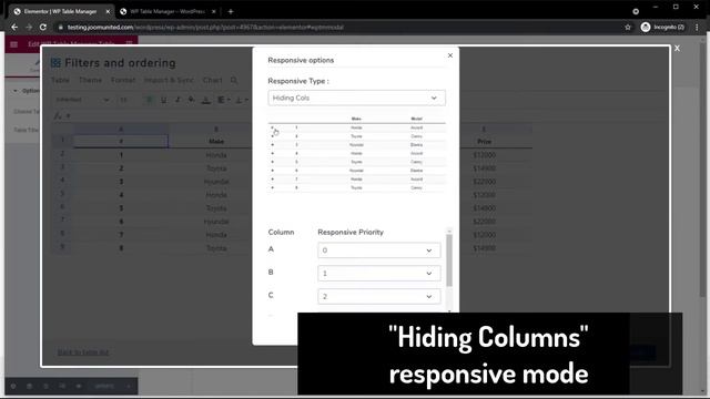 WordPress responsive HTML table manager смотреть онлайн