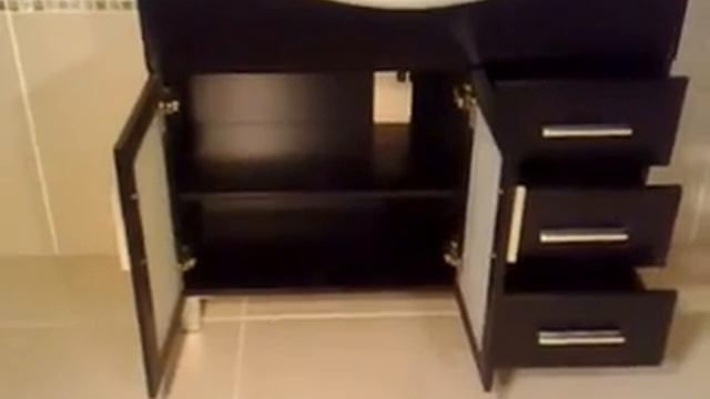 Walnut Black Vanity Unit SB MT007 смотреть онлайн