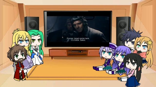 Isekai Wa Smartphone React To Kv1 Tank Battle