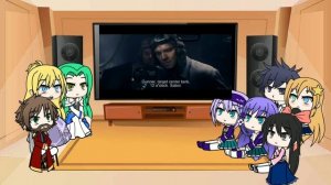 Isekai Wa Smartphone react to kv1 tank battle